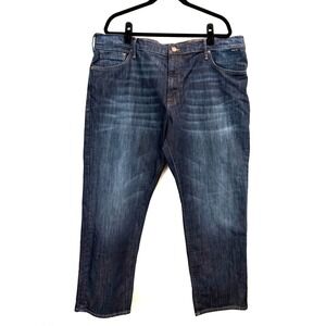 Mavi Jeans Matt Relaxed Straight Leg Jeans Mens 42x30 Dark Wash Stretch Denim